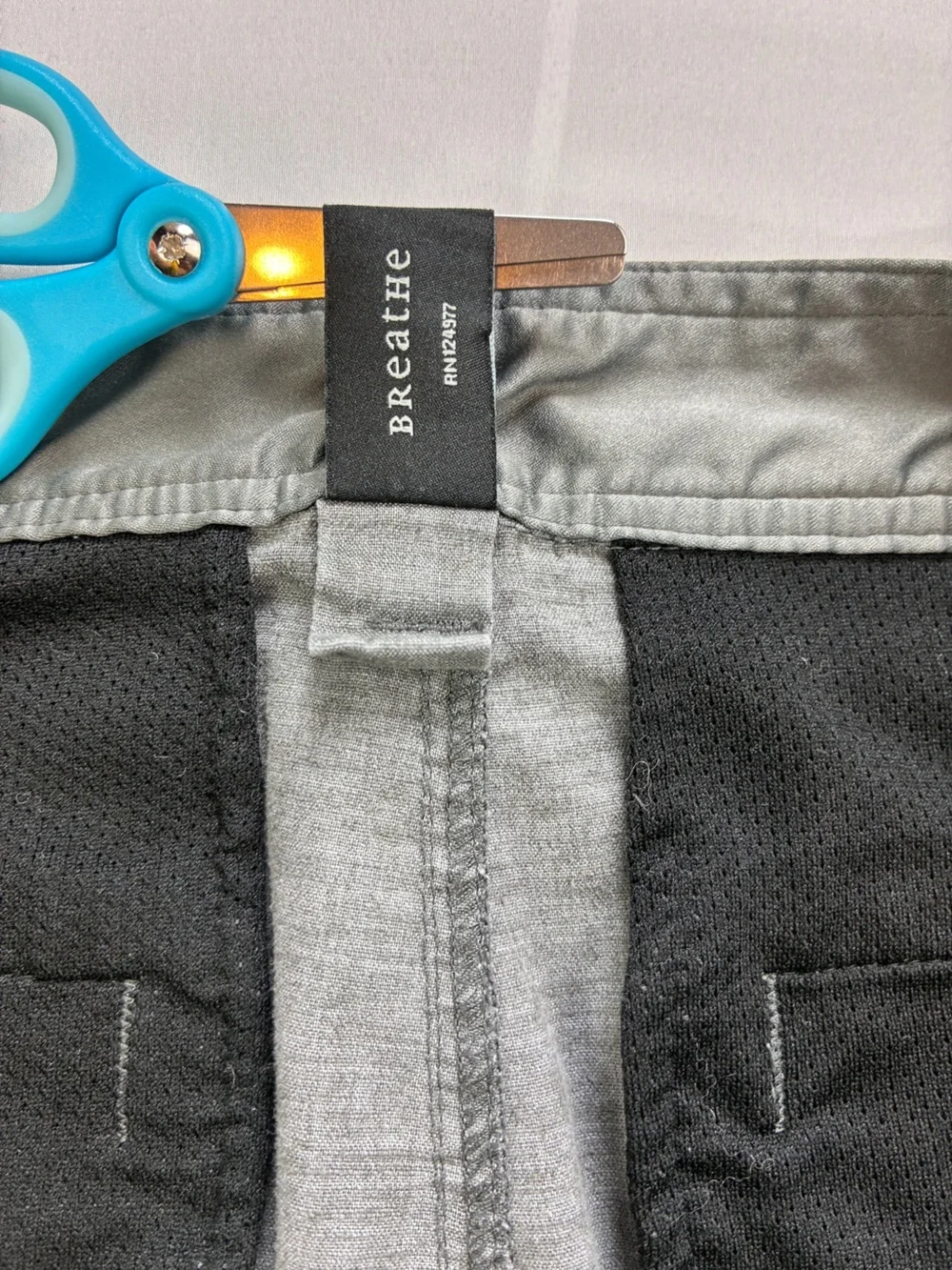 Prana Furrow Mens Gray Flat Front Casual Shorts